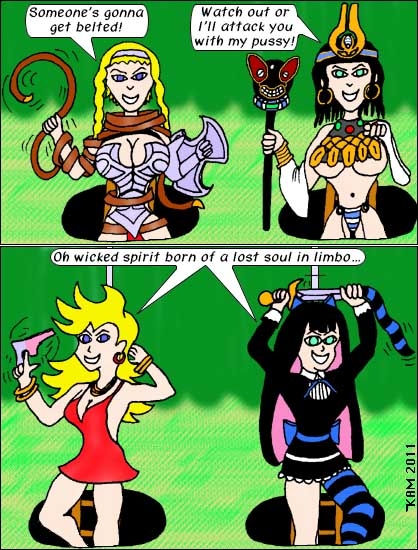 Gertrude & Brunhilda as Queen's Blade Characters & Panty & Stocking