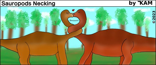 Sauropods Necking