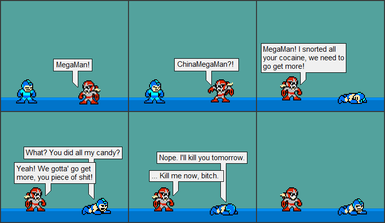 ProtoMan's hooked on the candy