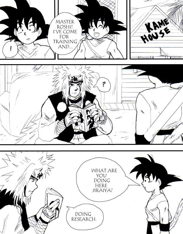 Goku Runs Into Jiraiya