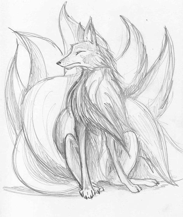 Maskless Kitsune - Quadruped (Pencil)