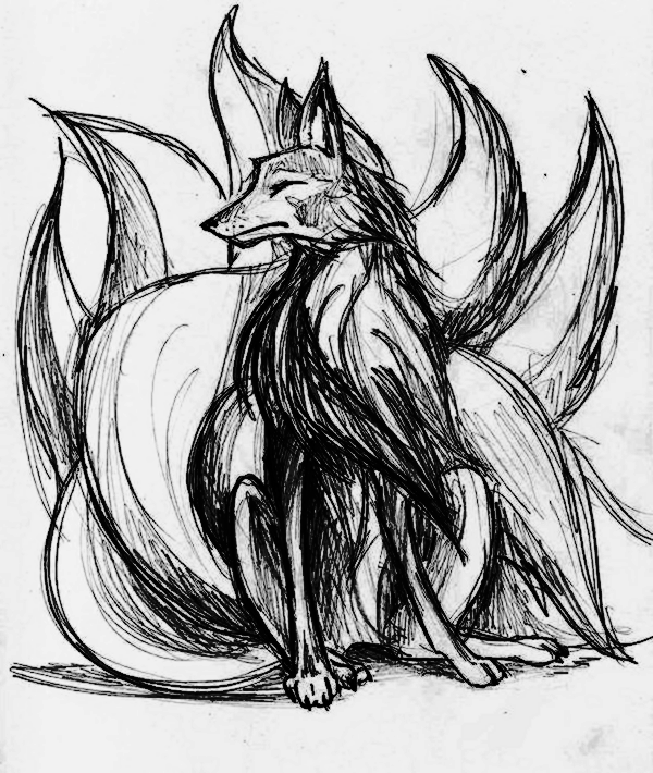 Maskless Kitsune - Quadruped (Inked)