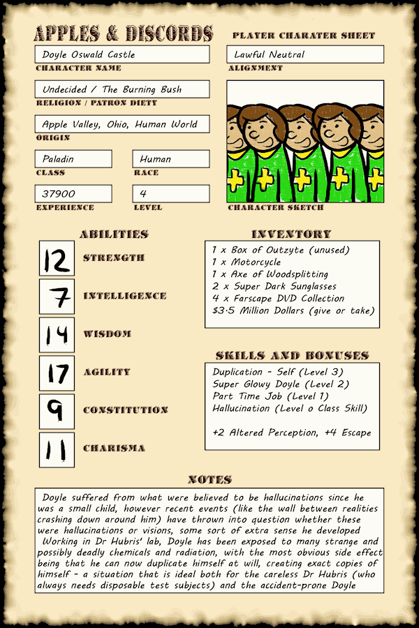 Character Sheet - Doyle