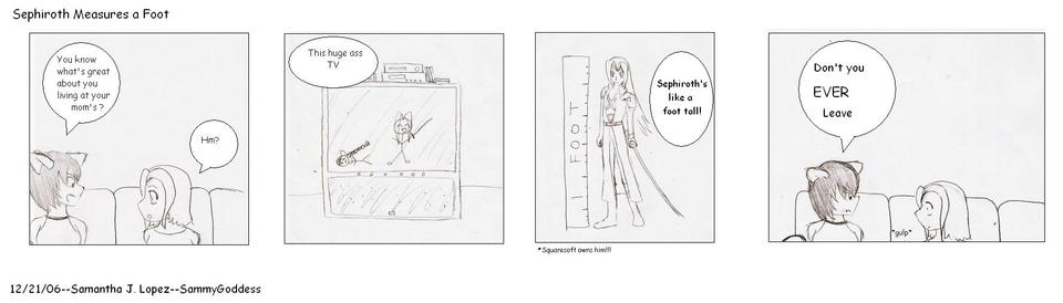 Sephiroth Measures A Foot