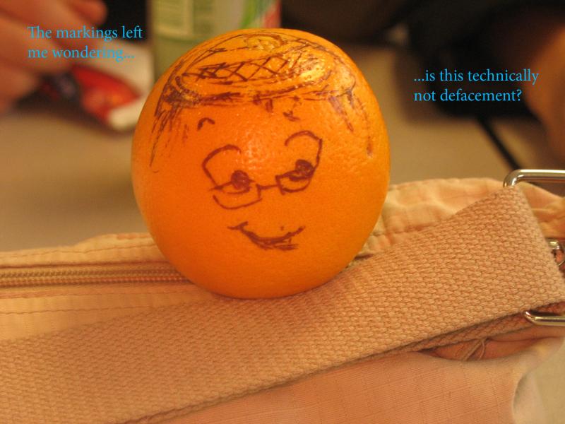Defaced Orange