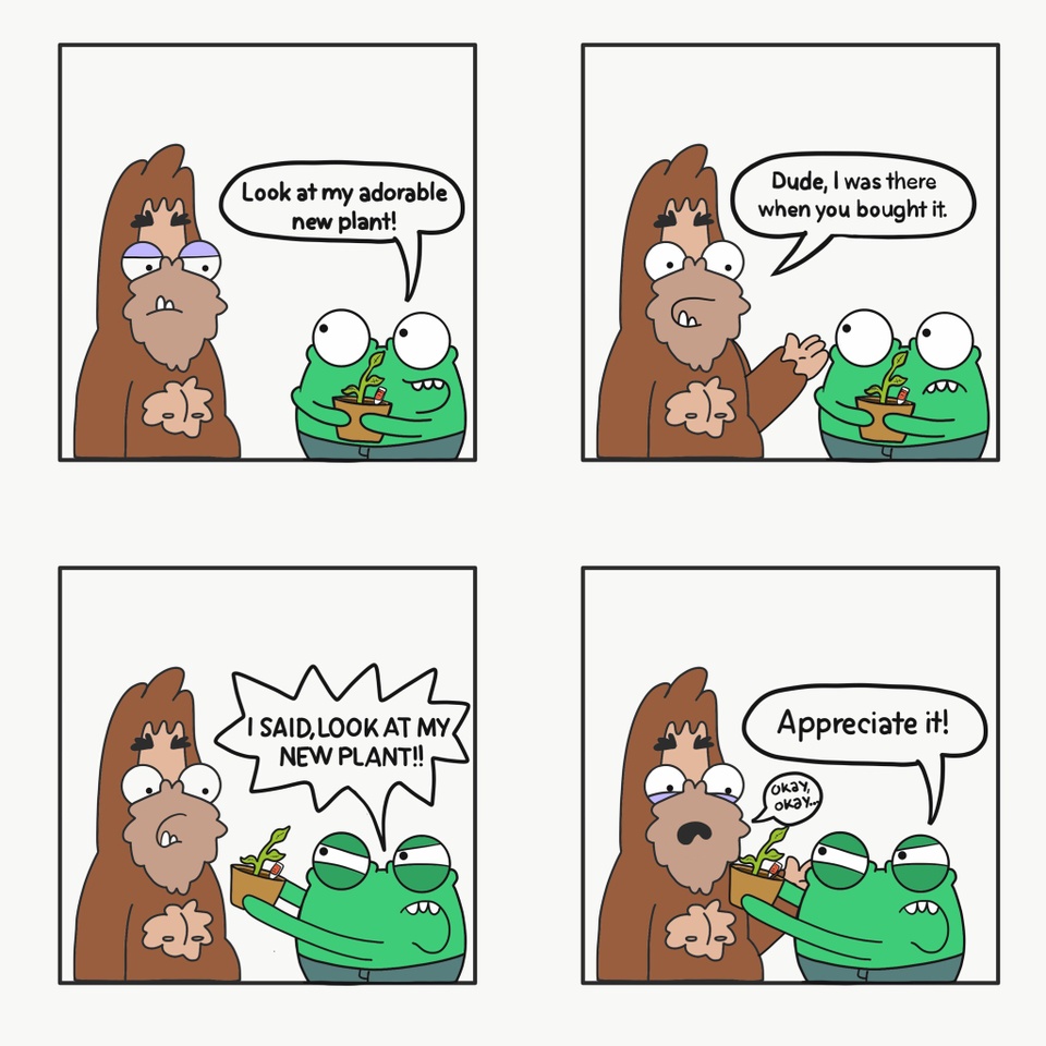 Plant crazy girlfriend