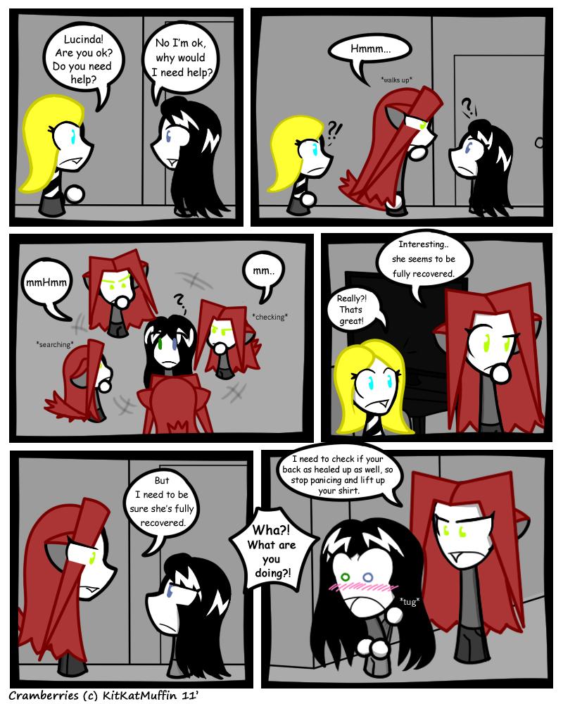 Ch 7 Page 5: It looks like Mitty is giving Lucinda a wedgie