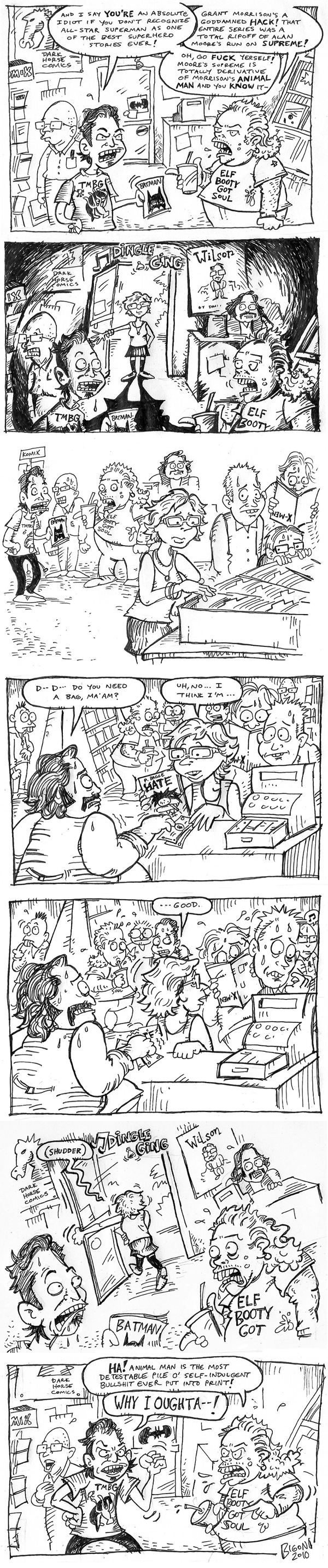 Girl in a Comic Shop