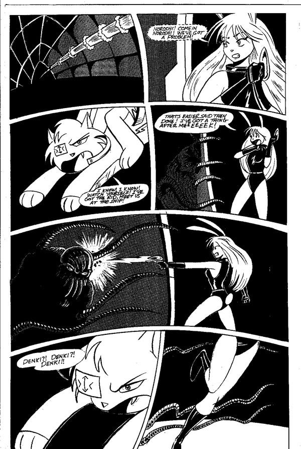 Electric Rabbit and Rocket cat 1 page 9 Slithering in the darkness!!