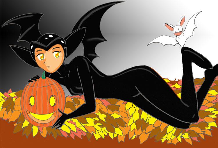 Little Bat Koku sexy halloween pin-up!