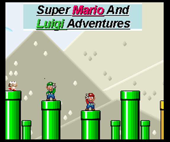 Super Mario And Luigi Adventures Title Page
