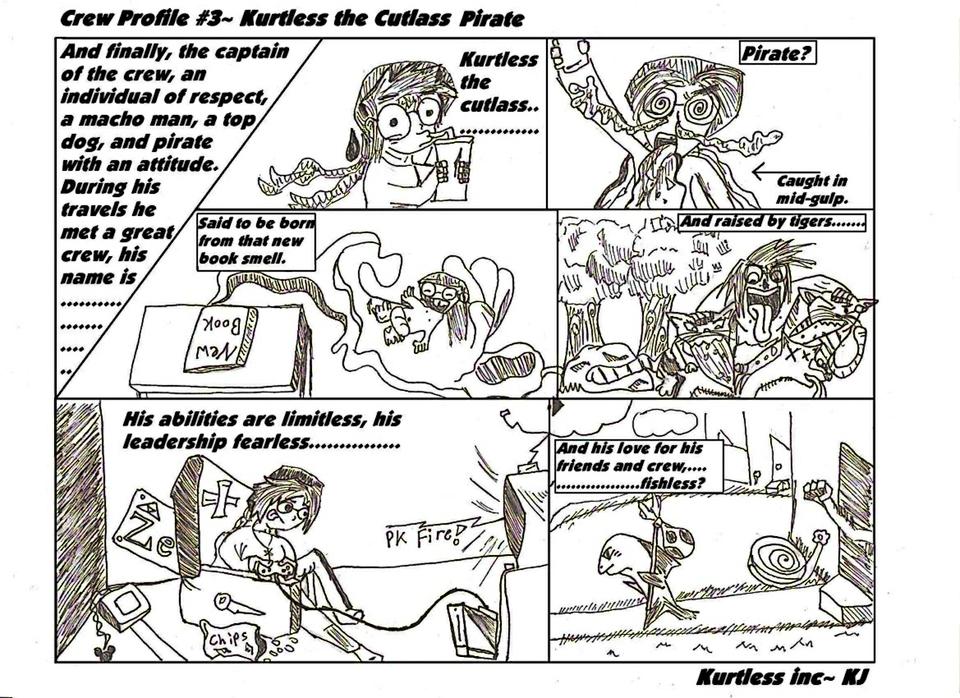 Comic 11 - Crew Profile #3~ Kurtless the Cutlass Pirate