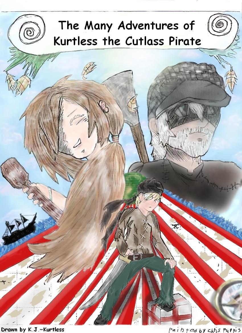 Comic 12 - Kurtless the Cutlass Pirate Title Page! Painted by Chris Purkis!