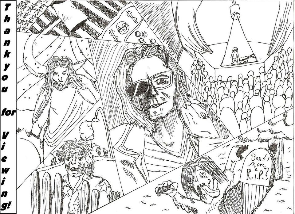 Comic 13 - Bono says "Thankyou!"