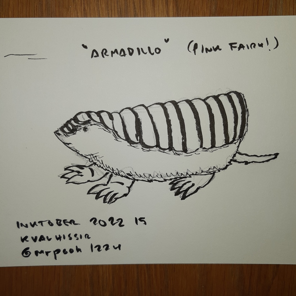 Inktober 15th: Armadillo