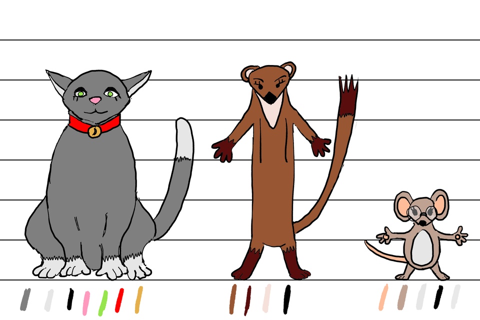 Char sheets 1: Sylvia, Martha and Milly