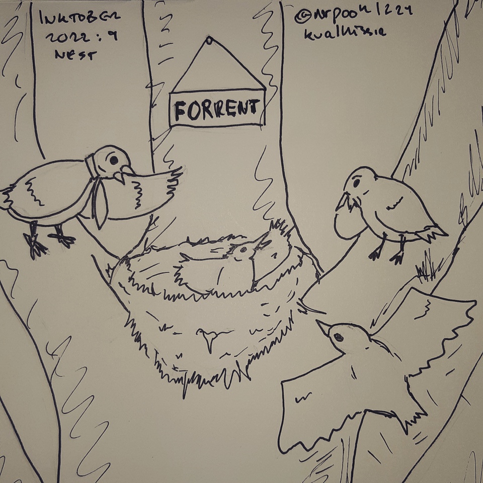 Inktober 9th: Nest