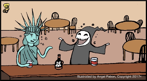 Death and Liberty have a drink!!