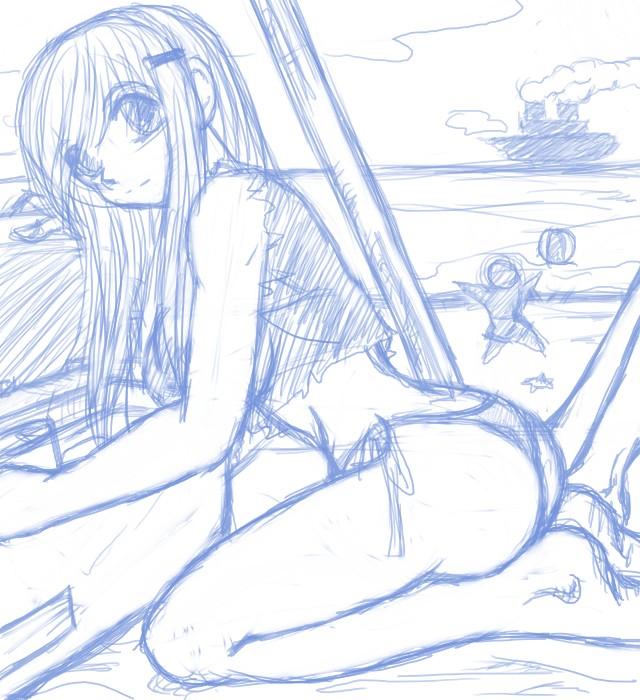 Day at the beach! Open Canvas Sketch