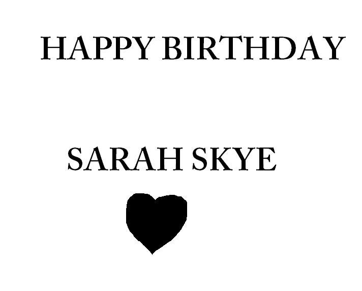 Happy birthday Sarah!