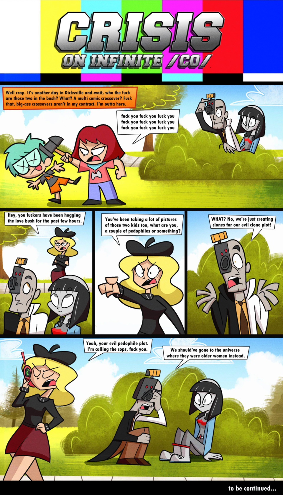 colored /hyw/ crisis on infinite /co/ crossover page teaser