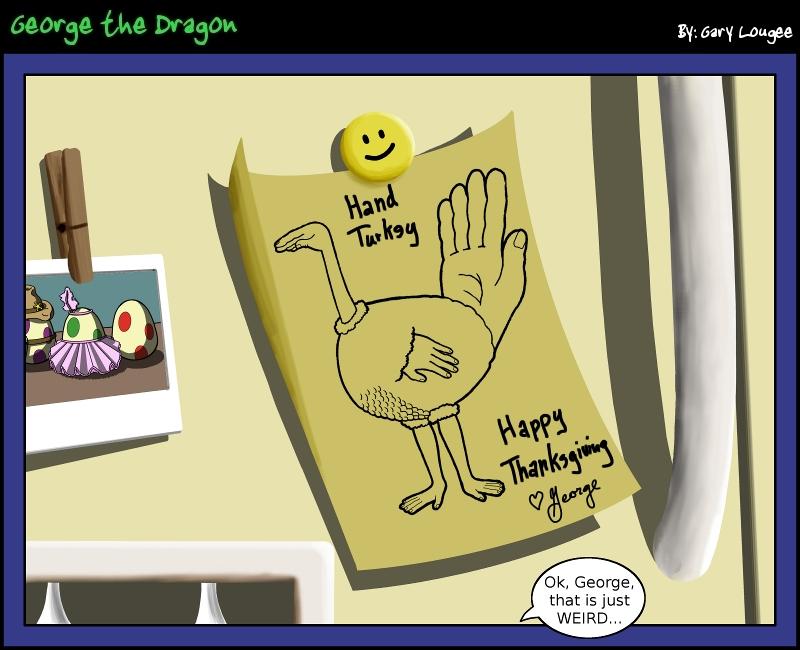 134 - George the Dragon: Hand Turkey