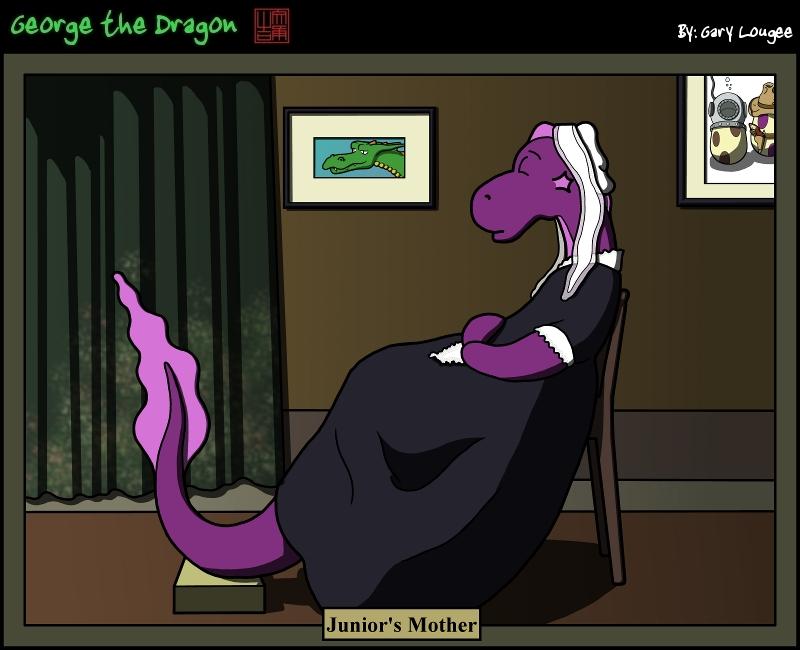 144 - George the Dragon: Arrangement in Purple and Green