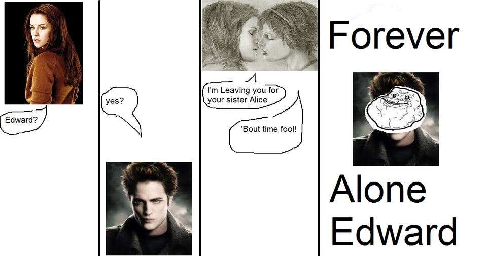 Edward is alone