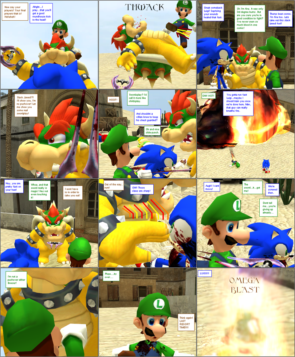 10th Page Spectacular-Epic Battle: Luigi & Sonic Vs. Bowser