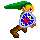 Link running with sword