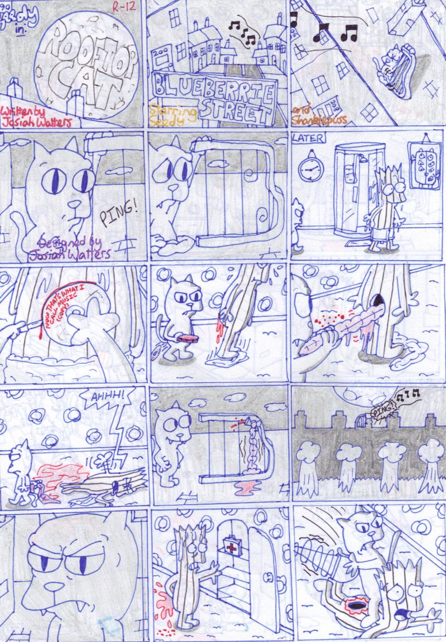 90. Rooftop Cat (Front)