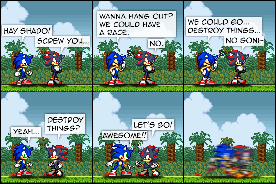 Sonic and Shadow's Playdate...