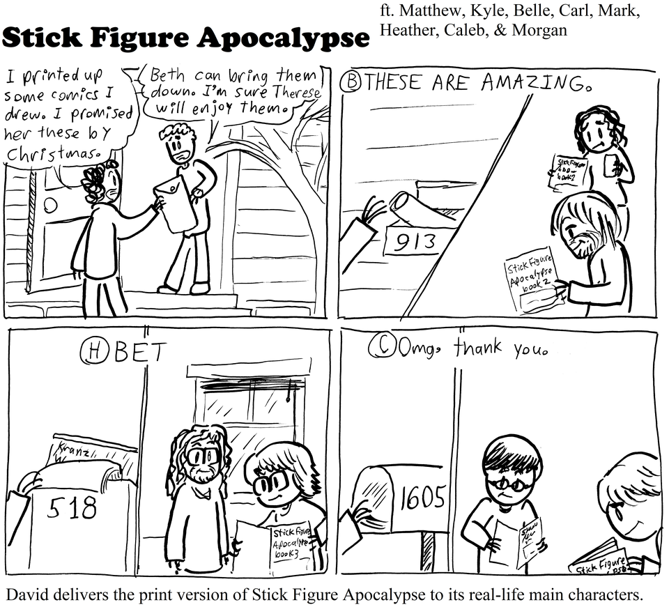 The people in the comic read the comic in the comic