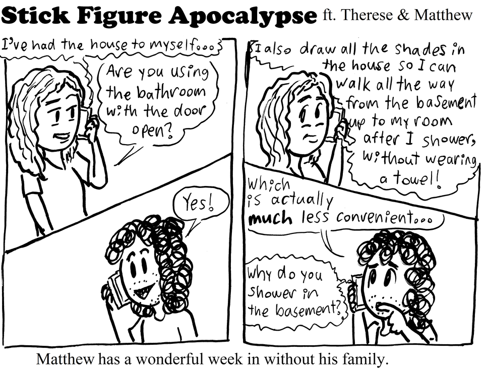 Showering in the basement