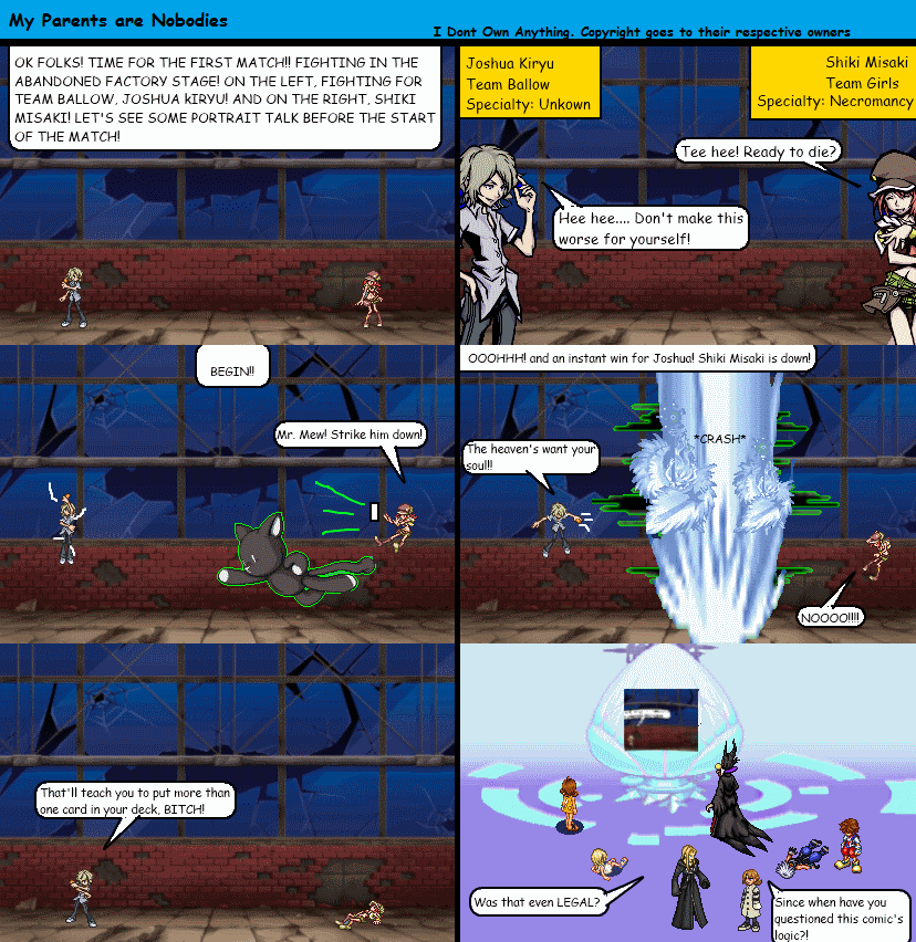 Card Games: Joshua vs Shiki: The Irony