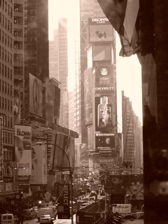 time square sepia