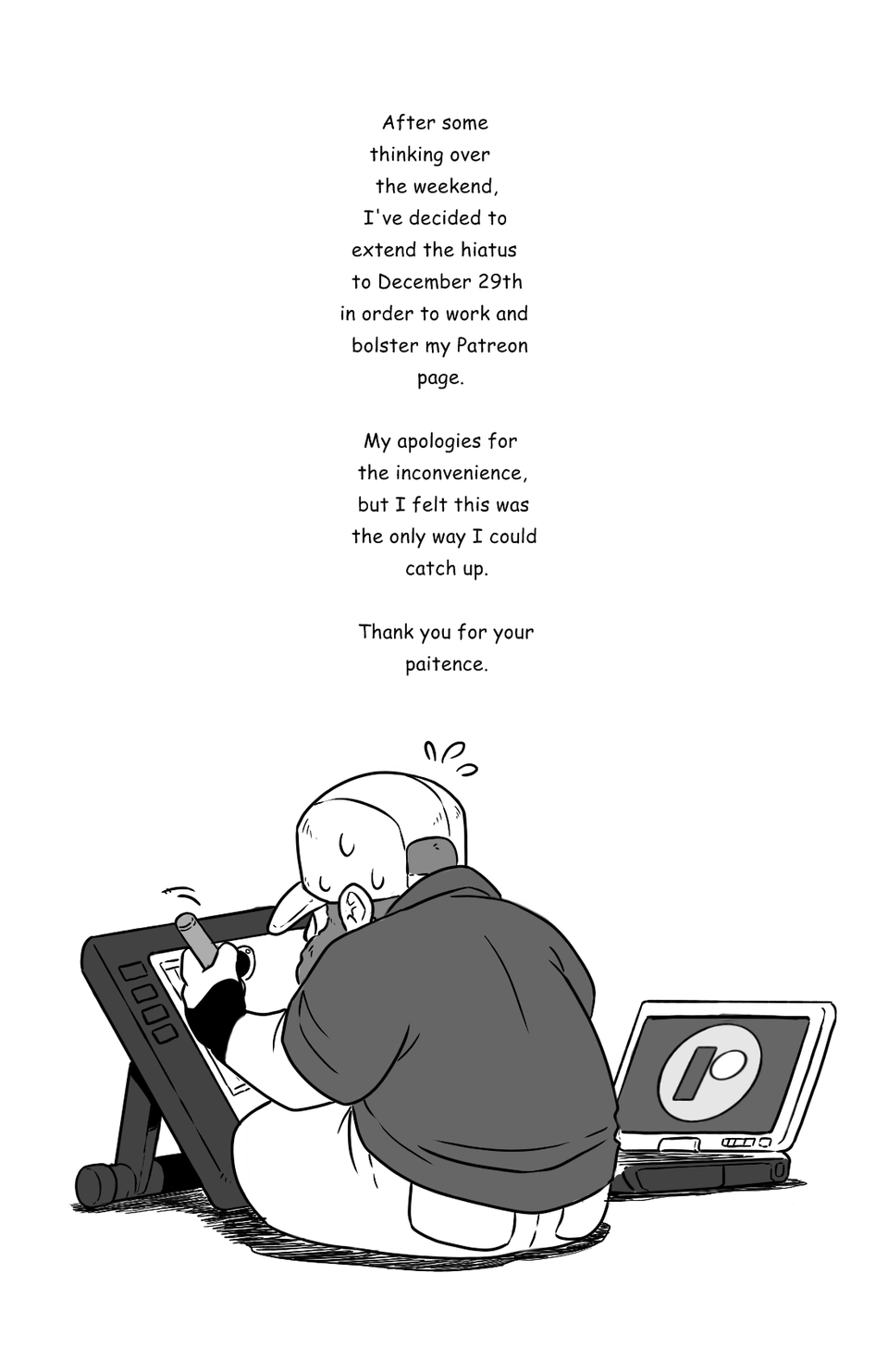 Hiatus Extended to December 29th