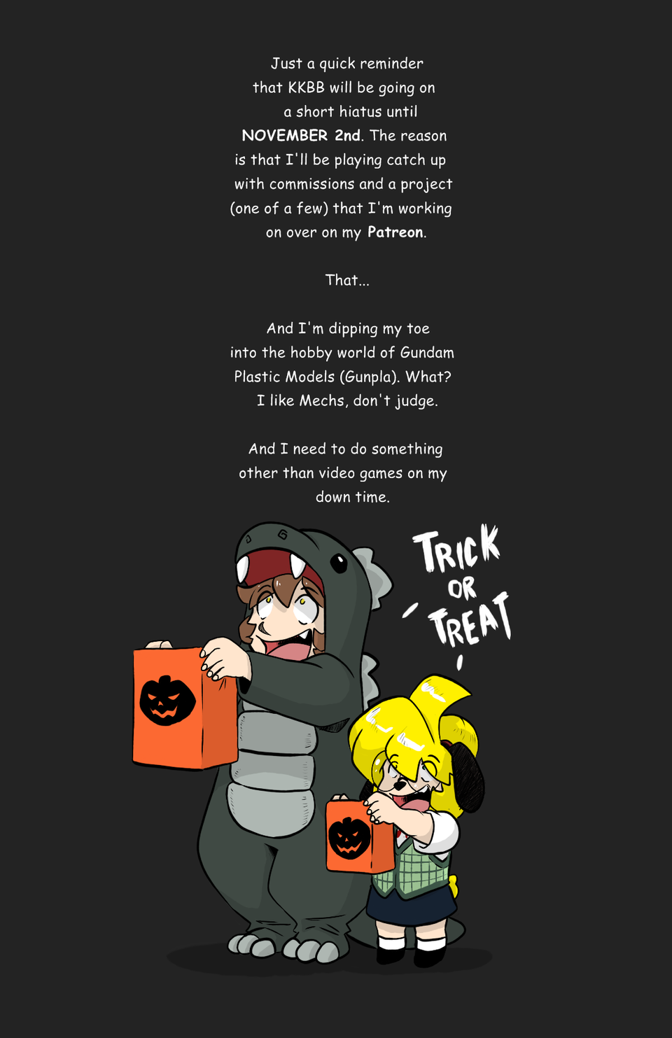 Hiatus Until Nov 2