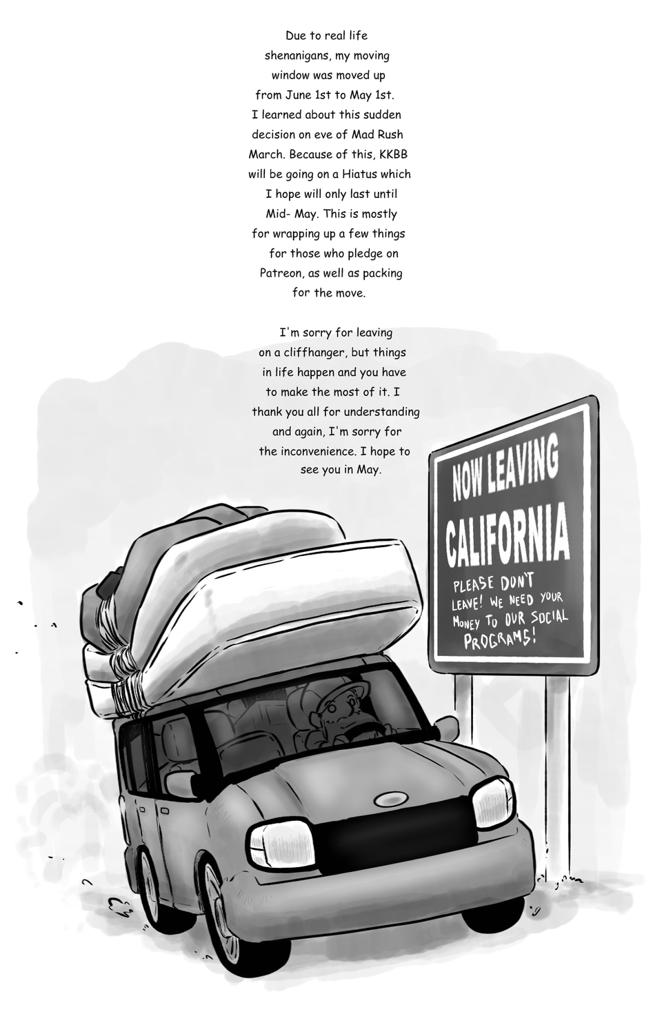 Hiatus Due To Moving 