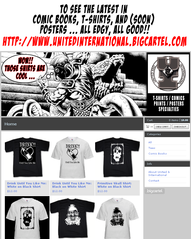 New Page for the U&I Comic Book: T-Shirts and MORE!!