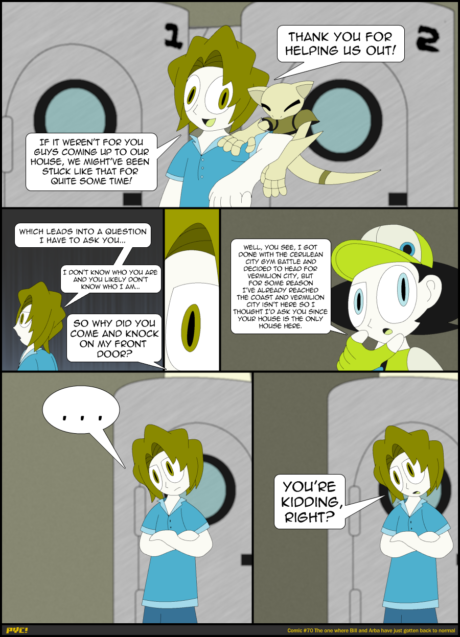 Comic #70 The one where Bill and Abra have just gotten back to normal