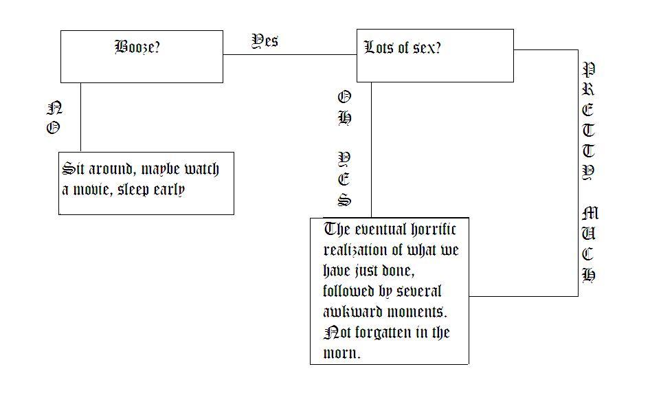 Flowchart of an evening