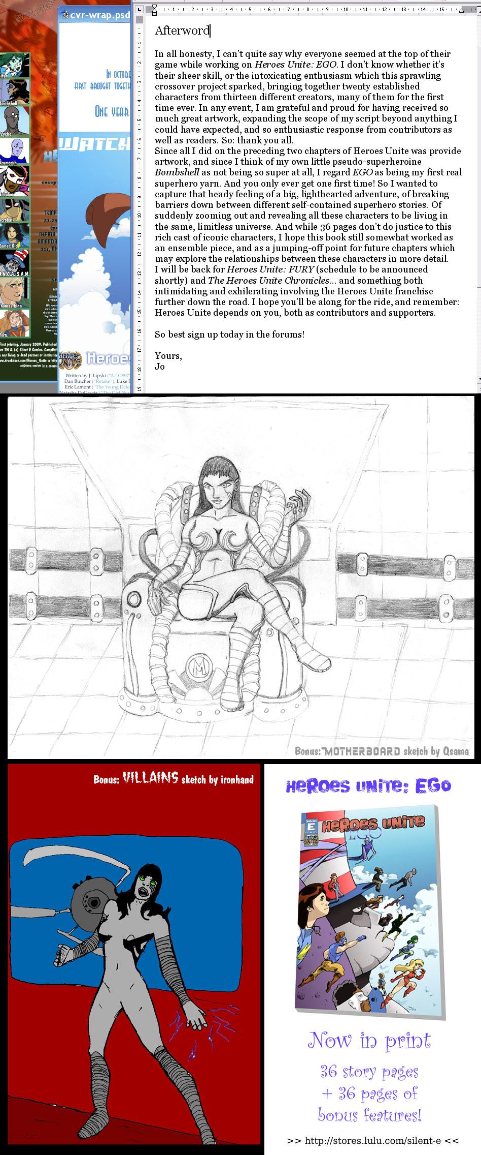 HU:EGO Afterword by Abt_Nihil & Bonus sketches by Qsama & ironhand
