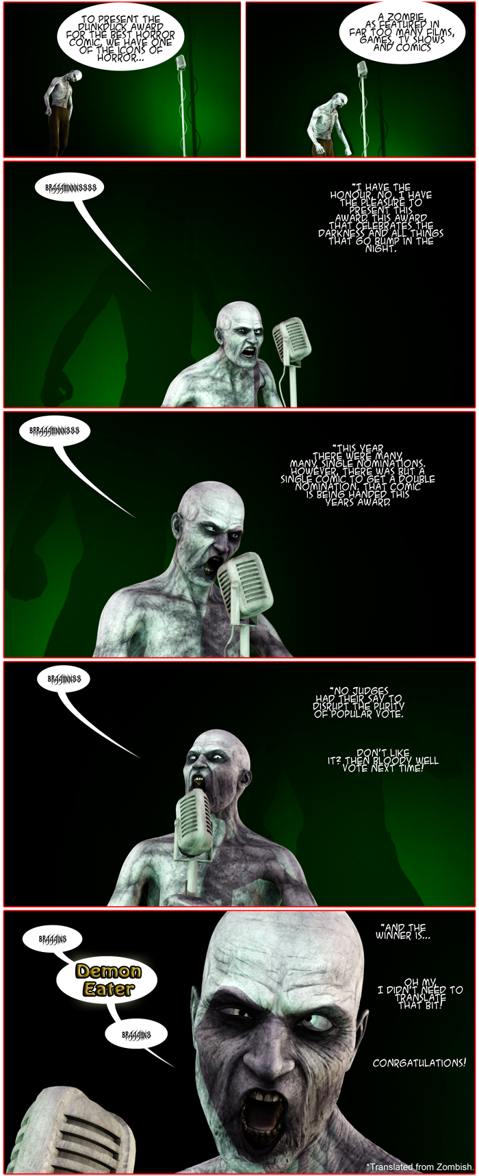 Best Horror Comic presented by Genejoke