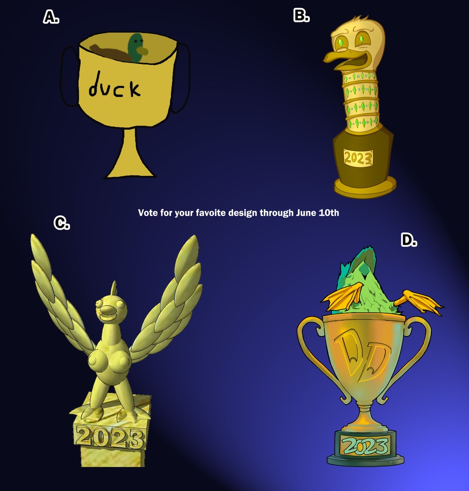 Announcement: Vote For Your Favorite Trophy Design