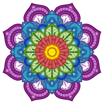 Coloring Page: Rainbow Flower