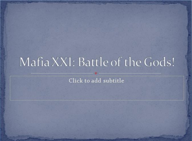 Term Twenty-one: Battle of the Gods!