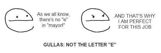 Gullas is not the Letter "E"
