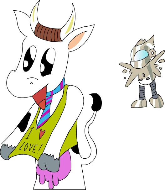 *BONUS* Mr. Moocow In Colour w/ Robot