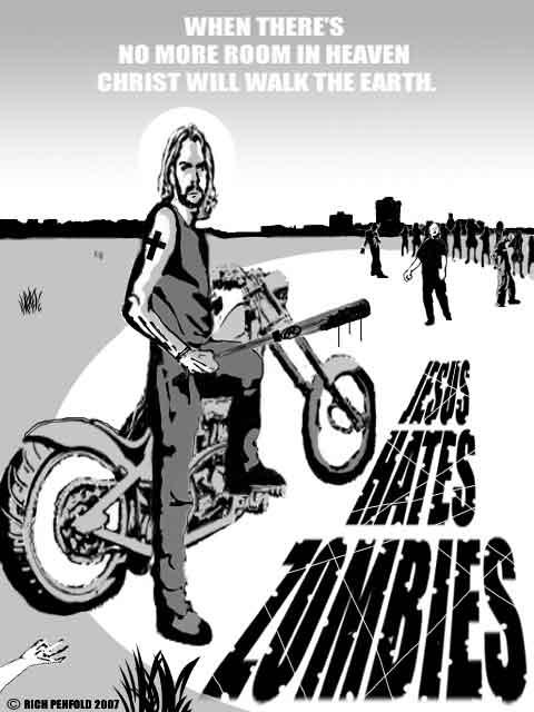 Jesus Hates Zombies Pin-Up
